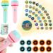 2 PCs flashlights Projector for children projection light Toy slide projector flashlight with 80 animal patterns dinosaurs transport vehicles fruits and digits flashlight light