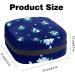 Stylish Menstruation Pad Bag with Zipper - Floral Napkin & Tampon Bag for Women & Girls - Light Blue & Royal Blue Design - Buy Online on GoSupps.com