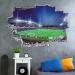 ANHUIB Large 3D Football Stadium Wall Sticker Football Wall Stickers for Boys Bedroom Football Player Wall Decals for Nursery Soccer Sport Wall Stickers for Kids Room Playroom Classroom Wall Decor Blue