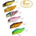 Ghanneey Fishing Spoon Lures 6pcs for Trout, Salmon, Bass, Crappie, Pike - Treble Feather Hooks and Spinner Blades Included - Buy Online on GoSupps.com