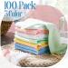 100 Pcs Bamboo Washcloths Towel Bulk - Soft & Absorbent 10x10 Inch Baby & Face Towel for Bathroom - Quick Drying & Reusable Bamboo Towels - Buy Online on GoSupps.com