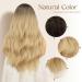 Shop Ombre Gold Blonde Long Curly Wig with Bangs | Fine Corrugated Synthetic Wigs for Women - Perfect for Parties & Cosplay - Buy Online on GoSupps.com