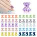 3D Bear Nail Charms 50PCS 10 Color Resin Crystal Glitter Bear Nails Art Accessory for Women Girl DIY Acrylic Nail Design Supplies 50pcs Bears