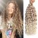 Deep Wave Twist Crochet Hair Synthetic Ocean Wave Crochet Hair 3 packs Hawail Curl Braiding Hair Wet and Wavy Braiding Hair Extension Beach Curl for Women (20”, 27/613) 20" 27/613