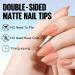 TOMICCA Short Almond Nail Tips 180PCS Soft Gel Nails 3-in-1 Matte Full Coverage in Nude - 15 Sizes for Nail Art Extensions - Buy Online on GoSupps.com