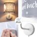 Paco Home Round Wall Lamp for Children's Room | Fabric Lampshade | E14 Moon & Stars Design in Grey & White - Buy Online on GoSupps.com