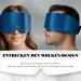 Joyhabit Royal Blue Silk Sleep Mask - Extra Large & Adjustable Eye Mask for Men and Women - Ideal for Night Sleep & Relaxation - Buy Online on GoSupps.com