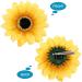 12 Pieces Sunflower Hair Clips 3.9 inches Alligator Pins for Wedding, Party, Boho Beach - Christmas Decorations - Buy Online on GoSupps.com