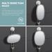 Zenna Home Power Grip Pro Rustproof Dual Mount Fogless Pivot Shower Mirror - Stainless Steel - Buy Online on GoSupps.com