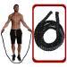 XGQQ Weighted Jump Rope for Fitness, Heavy Jump Rope, 9.8 Ft Battle Ropes for Men Women Home Gyms Skipping Rope Power Training Workout Exercise