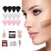Sibba 12Pcs Triangle Shape Face Makeup Puff Set for Loose Powder - Soft Cosmetic Sponge for Wet and Dry Application - Large Body Cotton Cushion Puffs (Black/White/Pink) - Buy Online on GoSupps.com