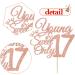 Young and Sweet Only 17 Cake Topper Dancing Queen 17 17th Birthday Cake Decor Happy 17th Birthday Party Decorations Rose Gold Glitter - Buy Online on GoSupps.com