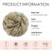 MY-LADY Messy Hair Bun Extensions Scrunchie | Updo Thick Hair Pieces | Wavy Curly Ponytail Chignon Hairpiece 55g Ash Blonde - Buy Online on GoSupps.com