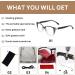 OCCI CHIARI Blue Light Blocking Photochromic Reading Glasses - 1.5x Large Sunglasses Readers (1.0-4.0) - Stylish & Comfortable Black/Clean Design for Eye Protection - Buy Online on GoSupps.com