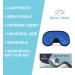 Kids Memory Foam 3D Contoured Sleep Mask - Blockout Light Eye Cover for Boys and Girls - Dark Blue - Buy Online on GoSupps.com