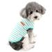 Zweitea summer dog shirts for small dogs striped breathable west t-shirts soft cotton puppy clothing pets cats sleeveless tank top chihuahua basic tea shirt clothing green l l green green