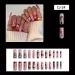 Shop 24pcs Halloween Press-On Nails - Cherry Flame Heart Designs | Long Nude Acrylic Cute False Nails for Women - Stick On Artificial Nails with Glue - Perfect for Festivals - Buy Online on GoSupps.com
