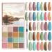 DONG RHYME Solid Gel Nail Polish  Solid Cream Gel Polish Palette  Mud Pudding Nail Art Painting Manicure Kit with Pro Nail Brush  Daily Nude Series Nude Daily