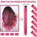 16Pcs 22 Inch Colored Clip in Hair Extensions - Heat-Resistant Synthetic Hairpieces for Women & Girls - Rose Red Highlights for Party Hair Decor - Buy Online on GoSupps.com
