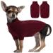 Fat breathable dog sweater Christmas turtleneck knitted sweater pet sweater dog clothing for French bulldog winter warm chihuahua outfits clothing Burgund XL XL Bordeaux