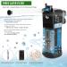 AQQA Adjustable Aquarium Filter - 8.5W Internal Filter for Aquariums up to 300L | 650L/h Water Pump - Buy Online on GoSupps.com