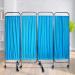 Medical Privacy Screen On Wheels 4 Fold Detachable with Universal Wheels for Hospital Folding Screen with Removable