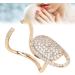 Nail nart Decoration Rhinestone Fingernail Rings Fingernail Ring Nail ring finger Decoration Nail Cover Rings Finger Decoration Rings for Parties Ring Jewelry Gift (Golden) - Buy Online on GoSupps.com