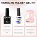 Morovan 5 in 1 Builder Gel Nail Kit - 6 Colors with Mini UV Light & Top Coat for Nail Extensions | 15ml Builder Gel - Buy Online on GoSupps.com