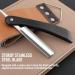 Single Edge Cut Throat Razor Kit | Stainless Steel Shaving Blades for Men | Barber Quality Straight Razor Set | Ideal for Home & Salon Use | Great Gift for Men - Blackt160 - Buy Online on GoSupps.com