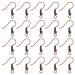 TOAOB 100pcs Earring Hooks Hypo Allergenic French Ear Wires with Ball and Coil 18mm Red Copper Fish Hook Earrings Making Supplies Jewelry Findings