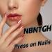 Buy Purple Press on Nails | Medium Square French Tip with Glitter & Rhinestones | 24Pcs Glossy Full Cover Stick-On Acrylic Nails for Women & Girls - Buy Online on GoSupps.com
