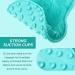 Rtteri Silicone Shower Foot Scrubber Set - Exfoliating Massager & Back Washer with Non-Slip Suction Cups - Pink/Green - For Men and Women - Buy Online on GoSupps.com