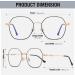 Duco Blue Light Filter Glasses for Women - Anti-UV Protection Computer & TV Glasses Stylish Black Gold Design - Buy Online on GoSupps.com