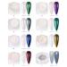 8 Jar Pearl Porl Powder Nail Kit - Chrome Ros gold Purple Holographic Glitter & 8 Brushes | Reflective Mirror Effect - Buy Online on GoSupps.com