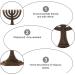 Artibetter 6 Pcs Seven Hole Candlestick Decoration Tapered Candlestick Holders Holy Cups Branch Candle Centerpiece Chanukah Conical Zinc Alloy Die-casting Electroplated Ancient Tin Jerusalem - Buy Online on GoSupps.com