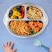 Esoes Children's Tableware Set - 4-Piece Stainless Steel Baby Plates with Suction Cups Silicone Spoon & Fork Ideal for Toddlers - Non-Slip Design (25x20x4cm) - Buy Online on GoSupps.com