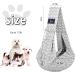 CUBY Reversible Pet Dog Sling Carrier - Hands-free Double-sided Pouch for Puppy and Kitty - Striped Grey - 32x20x8cm - Buy Online on GoSupps.com