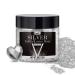 Edible glitter edible glitter - 30g edible glitter powder glitter dust for drinks food cake - edible metallic food coloring glitter powder for cocktails cakes (silver)
