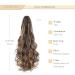 Buy Gairyan 50cm Long Curly Ponytail Hair Extensions - Medium Brown & Dark Blonde Claw Clip Synthetic Wavy Hair for Women - Buy Online on GoSupps.com