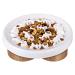 VIIVY VIYIV Slow Feeder Cat Bowl Slow Feed, Ceramic Cat Puzzle Feeder Interactive Fun Slow Feed Bloat Stop Eating Diet Pet Dog Bowls Slow Feeder D:8.5''* H:1'' white