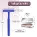 Copper Single Blade Razor - Gentle Close Shave Eco-Friendly Double Edge Safety Razor with 10 Blade Refills - Perfect for Sensitive Skin - Indigo Purple - Buy Online on GoSupps.com