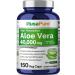 NusaPure Aloe Vera 40 000mg Per Veggie Caps - 150 Count - Aloe Vera Gel Supplement - Extract 200:1 Vegetarian Non-GMO Bioperine