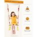 YOHOOLYO Kids Trapeze Swing Bar with Wooden Rings and Plastic Gym Rings (Yellow) - Buy Online on GoSupps.com