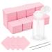 1080 + 3 Pcs Pink Lint Free Nail Wipes Kit  Disposable Nail Polish Remover Pads Non-Woven Nails Eyelash Extensions Wipes  Nail Polish Remover Wipes with 200 ML Bottle  2 Pcs Cuticle Pusher