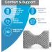 Memory Foam Knee Pillow for Side Sleepers - Contoured Leg Pillow for Spine Alignment & Pain Relief - Grey - Buy Online on GoSupps.com