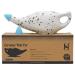 HealthGoodsIn Ceramic Neti Pot Premium Handcrafted Durable Dishwasher Safe with 2 Silicone Nozzle Tip 225 Ml. (7.6 FL Oz) Capacity (Dalmatian)