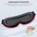 Gritin 100% Light Blocking Sleep Mask for Men & Women | Ergonomic 3D Design Ultra Soft & Comfortable Eyelash-Friendly Pink - Buy Online on GoSupps.com