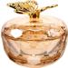 Baluue Dappen Dish Golden Apple Shaped Glass Crystal Dappen Dish Cup Nail Art Liquid Powder Nail Crystal Bowl with Butterfly Top Lid for Nail Art Manicure - Buy Online on GoSupps.com