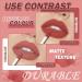 Buy 4Pcs Nude Matte Liquid Lipstick Set - Waterproof Long-Lasting Non-Stick Velvet Lip Gloss Makeup Gift for Women - Buy Online on GoSupps.com