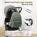 Weflier Wrap Bag Backpack | Big Waterproof Multifunction Diaper Bag with Stroller Belt - Perfect for Moms & Dads - Size A - Green - Buy Online on GoSupps.com